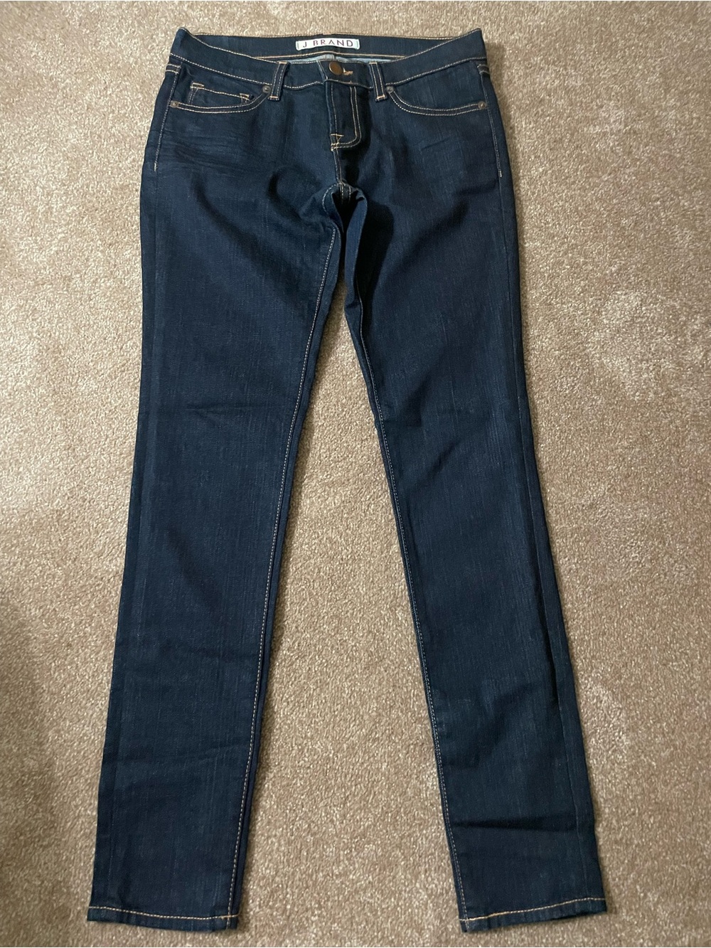 J Brand Women's Dark Indigo slim straight stretch Jeans